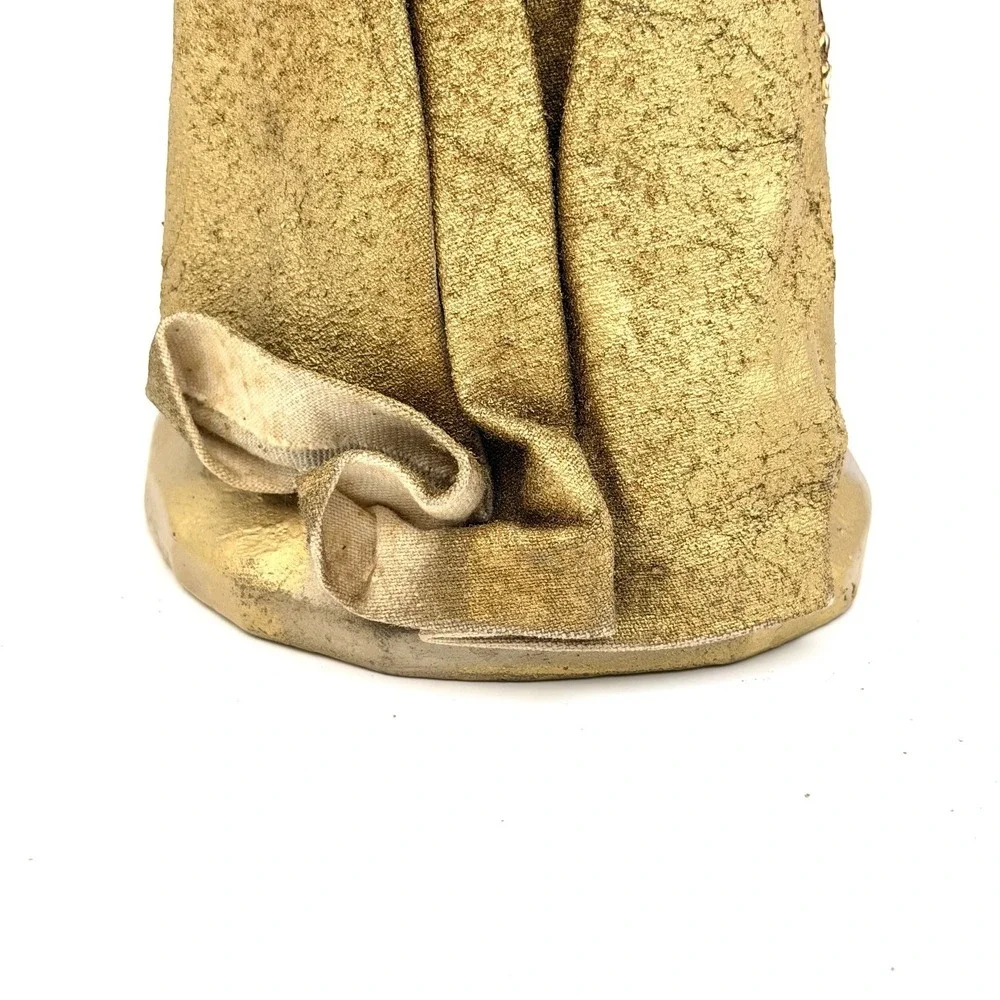 Vintage Gold Wise Man Nativity Figurine Three Kings Christmas Decor 12.5 Inch